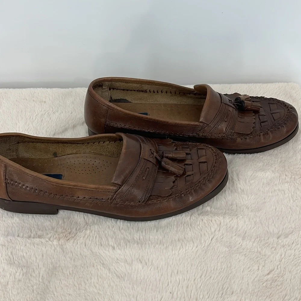 GIORGIO BRUTINI MENS SIZE 12M Brown Leather Tassel Loafers